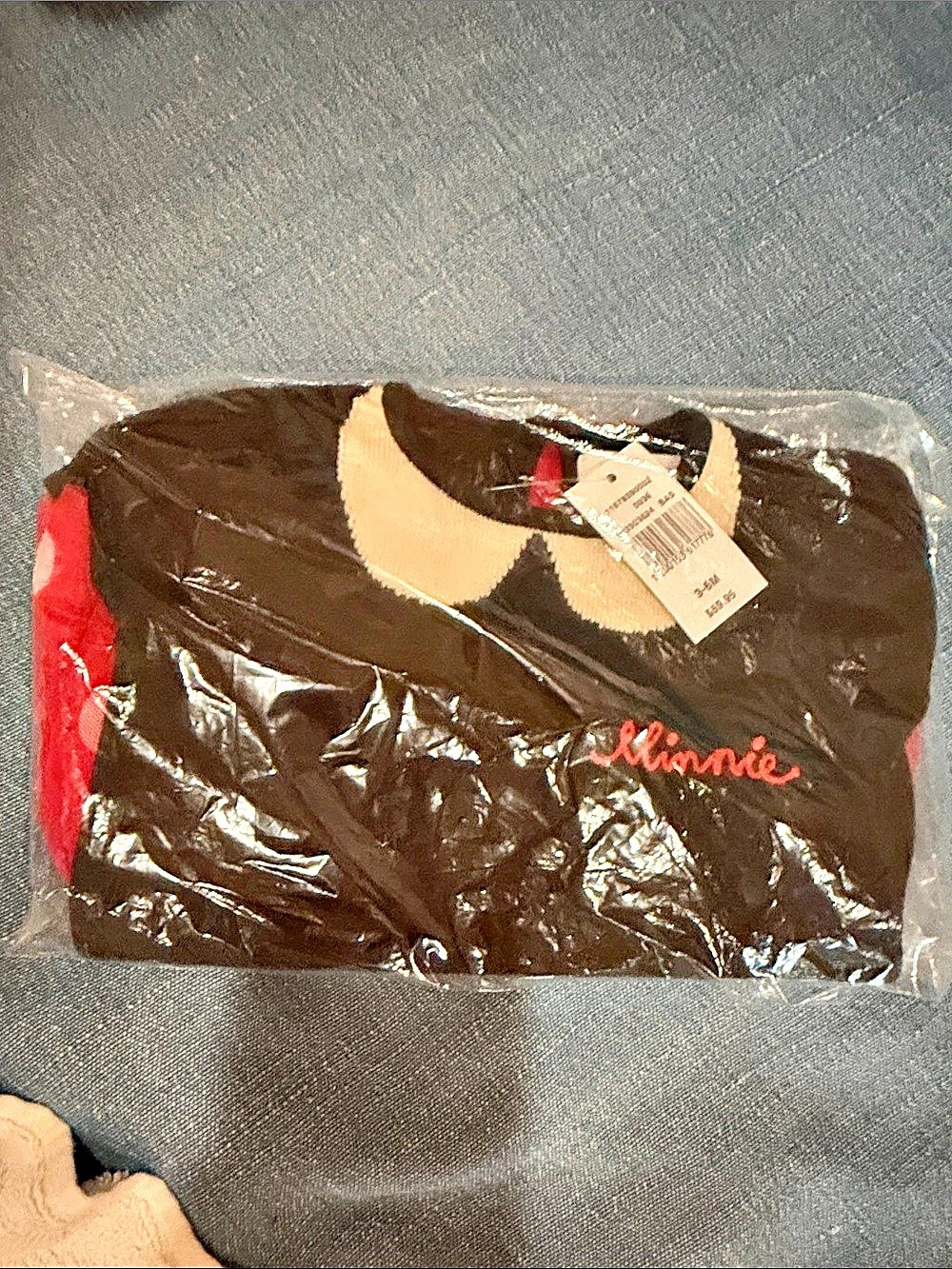Baby GAP Disney Minnie Mouse Girls Black & Red Sweater DressSize 3-6M NWT